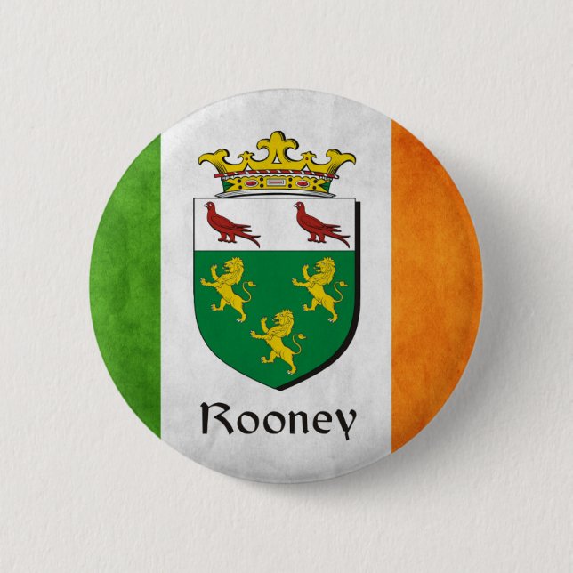 Rooney Irish Flag Button (Vorderseite)