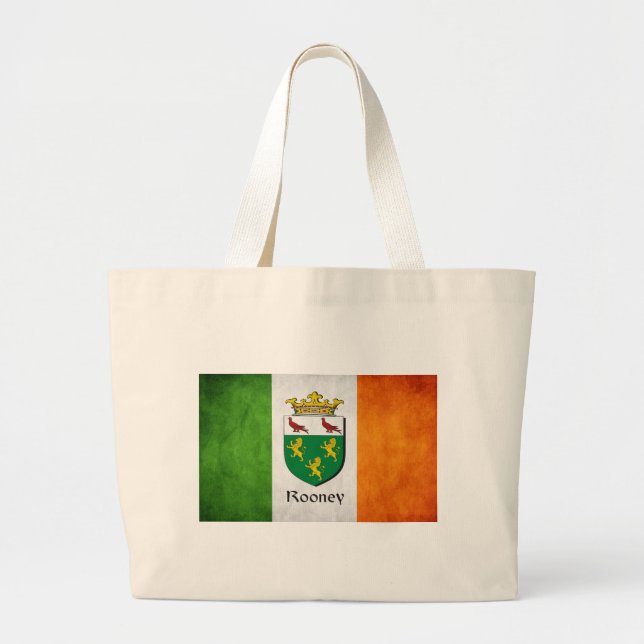Rooney Irish Flag Jumbo Stoffbeutel (Vorne)