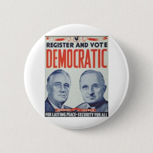 Roosevelt 1944 - Truman Button (Vorderseite)