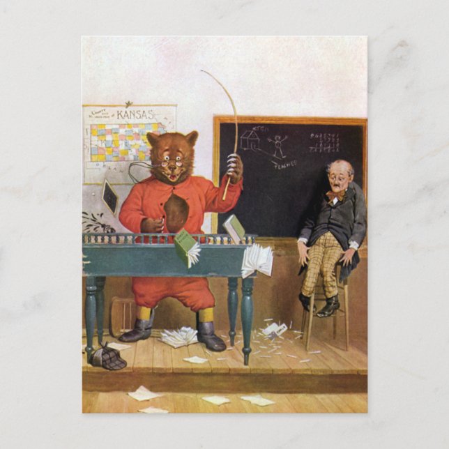 Roosevelt Bear as a Substitute Teacher Postkarte (Vorderseite)
