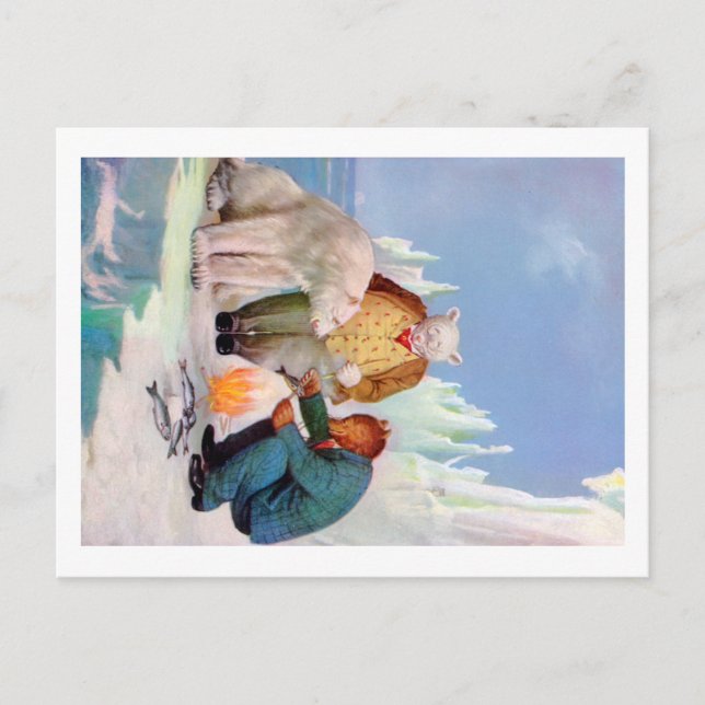 Roosevelt Bears fischen in Alaska Postkarte (Vorderseite)