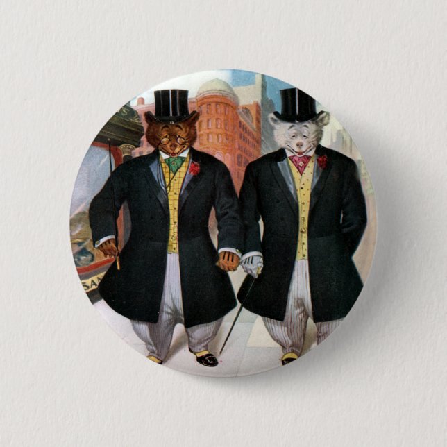 Roosevelt Bears in New York Button (Vorderseite)