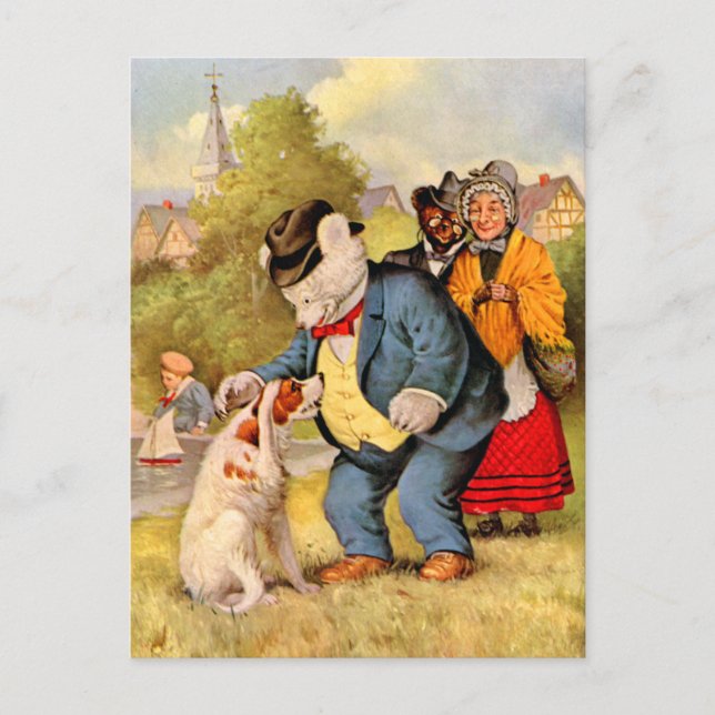 Roosevelt Bears & Old Mother Hubbard & Ihr Hund Postkarte (Vorderseite)