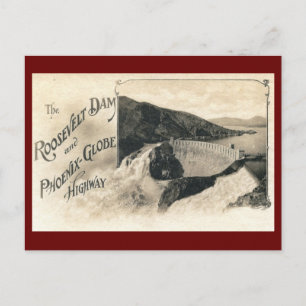 Roosevelt Dam Vintag Postkarte