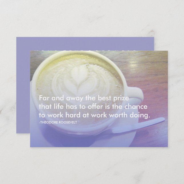 Roosevelt-Erfolgszitat Einladung (Vorne/Hinten)