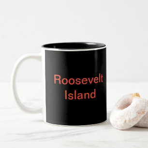 Roosevelt-Insel-Rot-Tasse Zweifarbige Tasse