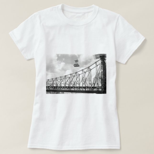 Roosevelt-Insel-Straßenbahn, NYC, analoges (Film) T-Shirt (Design vorne)