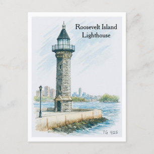 Roosevelt Island Leuchtturm NYC Postkarte