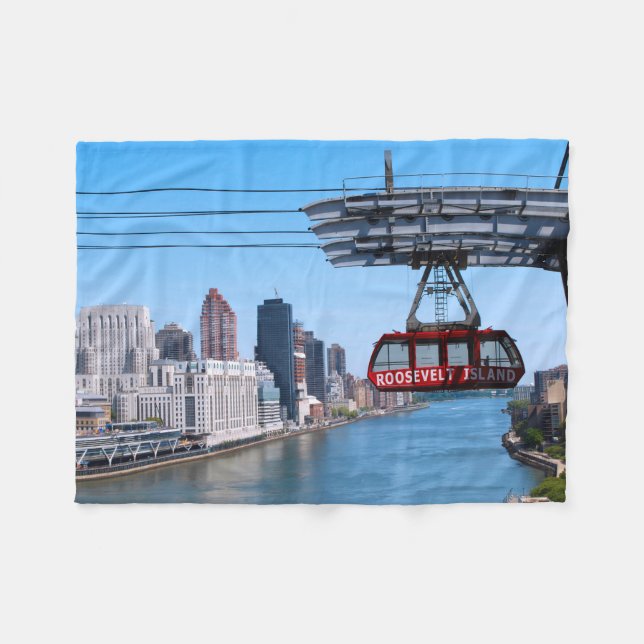 Roosevelt Island Tram Fleecedecke (Vorderseite (Horizontal))
