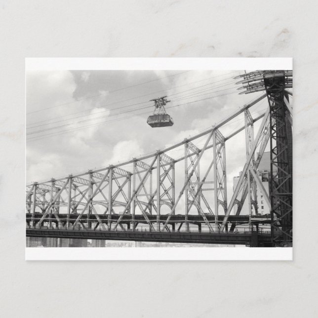 Roosevelt Island Tramway, NYC, Analog (film) Foto Postkarte (Vorderseite)