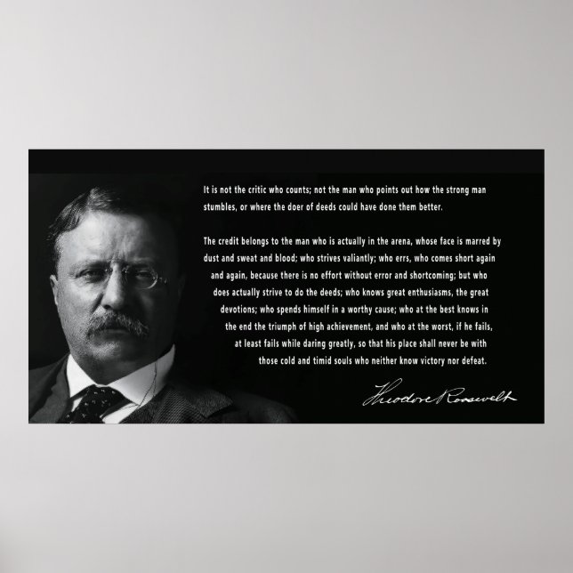 ROOSEVELT MAN IN ARENA SPEECH POSTER (Vorne)