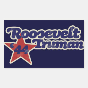 Roosevelt Truman 1944 Rechteckiger Aufkleber