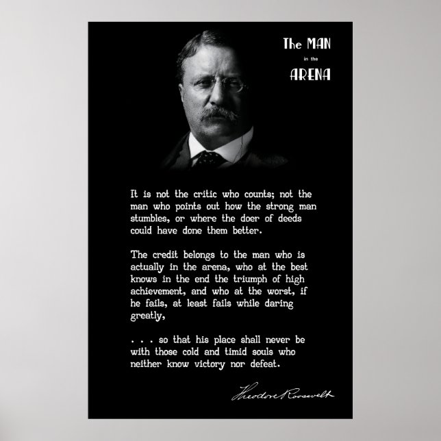 Roosevelts MAN in der ARENA-Rede 2 Poster (Vorne)
