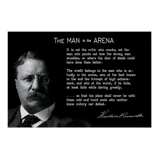 Roosevelts MAN in der ARENA-Rede Poster (Vorderseite)