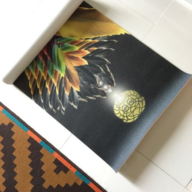 ROOST Yoga Mat, Black, Gold, Pink Rainbow Federn Yogamatte (Von Creator hochgeladen)