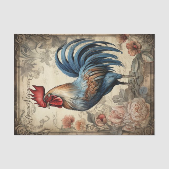 Rooster2 Seidenpapier (Vorderseite)