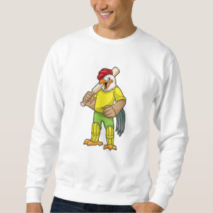 Rooster als Batsman mit Cricket Fleet Sweatshirt