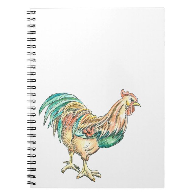 Rooster Art Notizblock (Vorderseite)