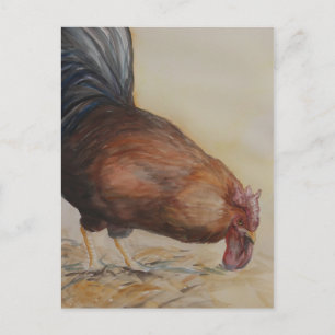 Rooster Art Postcard Postkarte