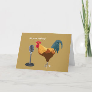 Rooster Birthday Card Karte