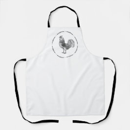 Rooster Black and White Schürze