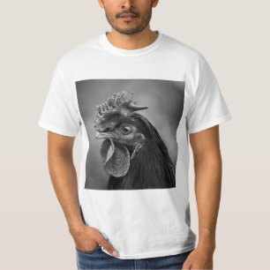 Rooster Black and White T-Shirt