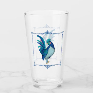 Rooster Blue Aquamarin Pink Glas