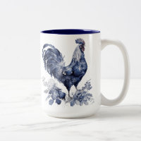 "Rooster" Blue Willow Style Custom