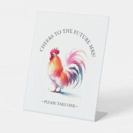 Rooster Brautparty Fevor Sign Sockelschild