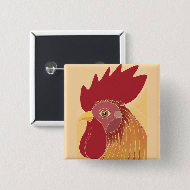Rooster Button (Vorne & Hinten)