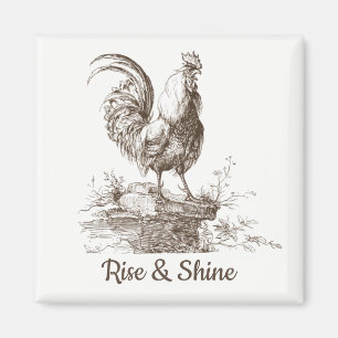 Rooster-Charme-Sepione-Tonbild Magnet