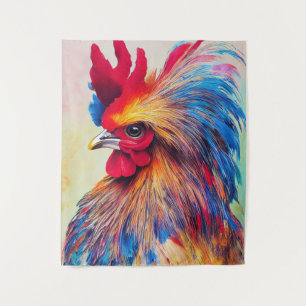 Rooster Chicken Animal Discovery Abenteuer Natur Wandteppich