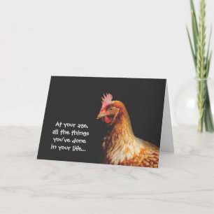 Rooster Chicken Birthday Card Karte