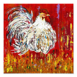 Rooster Chicken Print Fotodruck