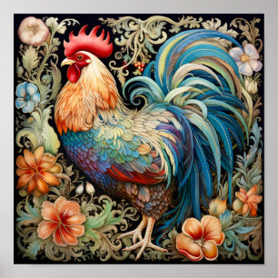 Rooster Colorado Art Print Poster