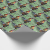 Rooster Crowing Animal Nattern Muster