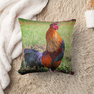 Rooster Crowing Farm Animal Kissen