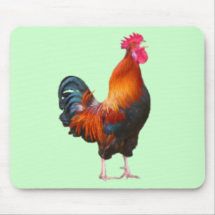 Rooster Crowing Mousepad
