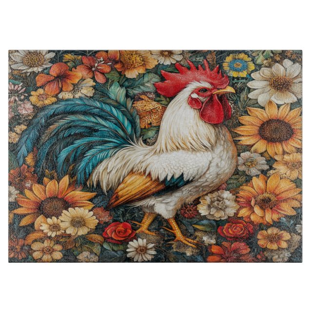 Rooster Cutting Board Schneidebrett (Vorderseite)
