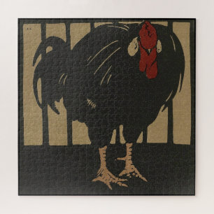 Rooster - Darstellung der quadratischen Tiere Puzzle