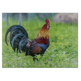 Rooster Decorative Glas Cutting Board Sammler Schneidebrett