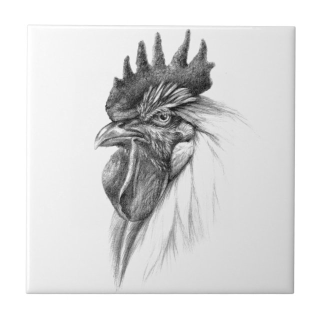 Rooster design by Schukina sk065 Fliese (Vorderseite)