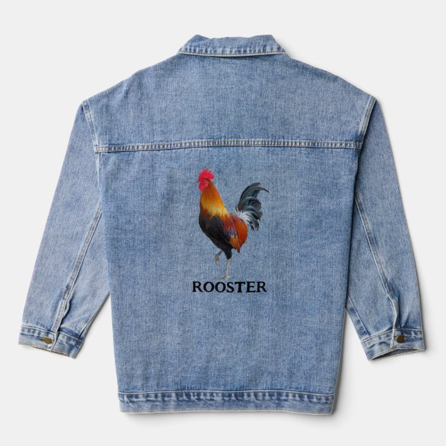 Rooster Design Denim Jacket Jeansjacke (Rückseite)