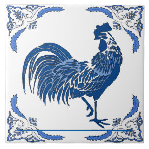 Rooster, Dutch Delft Look Fliese