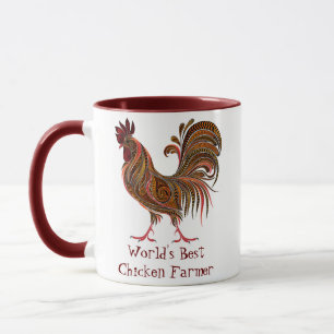 Rooster Farm Chicken World's Best Chicken Bauer Tasse