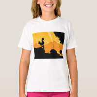 Rooster Farm Landscape Girls T - Shirt