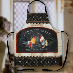 Rooster Farm to Table Kitchen Rustic Farmhouse Schürze