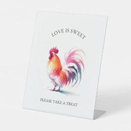 Rooster Favor Sign Sockelschild