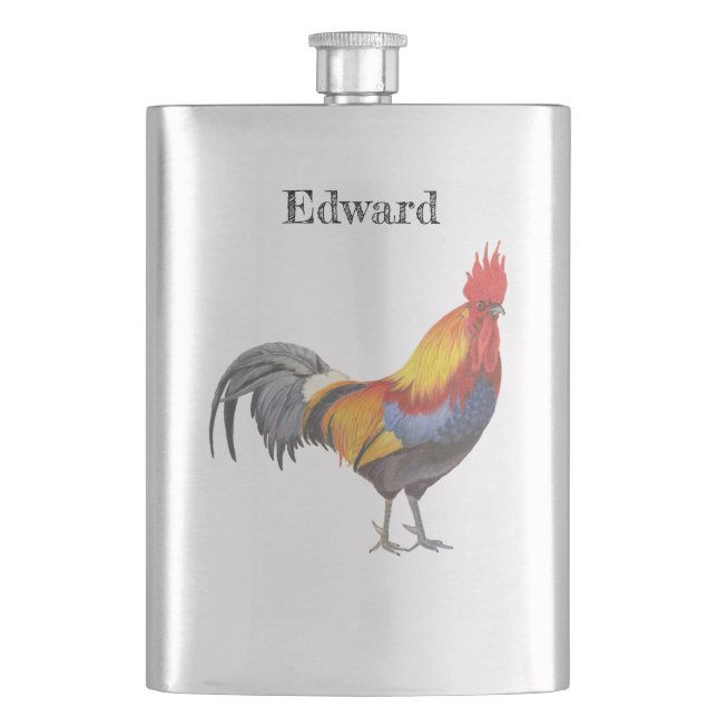 Rooster Flachmann (Vorderseite)