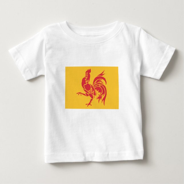Rooster (Flagge Walloniens) Baby T-shirt (Vorderseite)